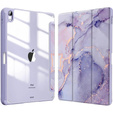 Etui do iPad 11" 2025 A16 (11 gen.) / iPad 10.9" 2022 (10 gen.), Smartcase Hybrid, z miejscem na rysik, Marble fioletowe
