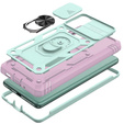 Etui pancerne do Samsung Galaxy S20 FE, CamShield Slide, zielone/różowe