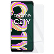 Zestaw Etui Electro do Realme C21Y/C25Y, Astronauta, Różowe + szkło