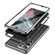 Etui do Samsung Galaxy S23 Ultra, Magnetic Dual Glass, srebrne