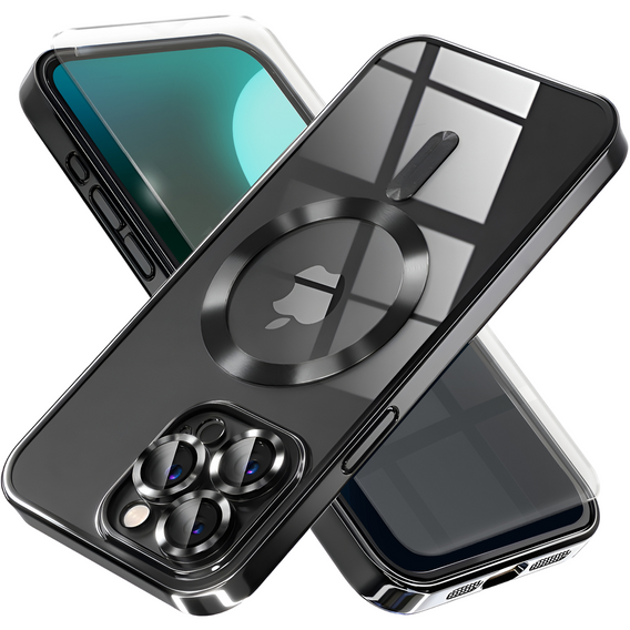 Etui do iPhone 16 Pro, Electro MagSafe, czarne + Szkło na ekran