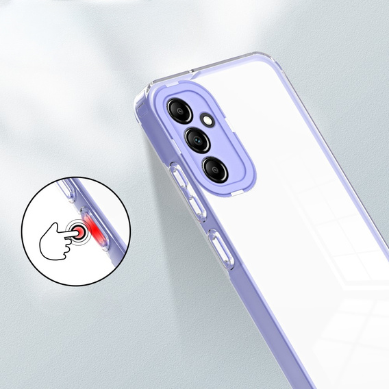 Etui do Samsung Galaxy A14 5G, Fusion Hybrid, przezroczyste / fioletowe