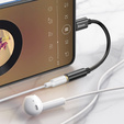 Przejściówka audio USB-C do mini jack 3,5 mm do smartfonów z portem USB-C bez złącza AUX