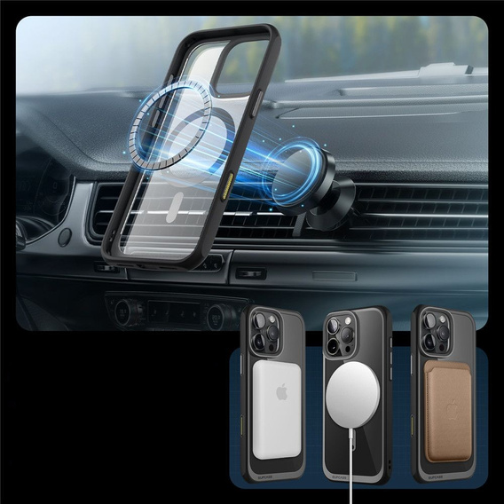 Etui Supcase do iPhone 16 Pro Max, Unicorn Beetle Mag, czarne