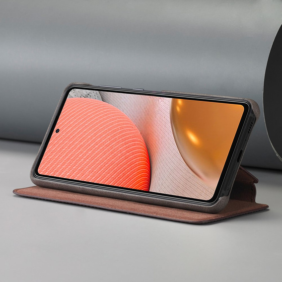 Etui z klapką do Samsung Galaxy A52 5G / 4G, LC.IMEEKE, szare