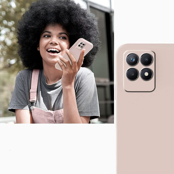 Etui do Realme 8i, Silicone Lite, różowe