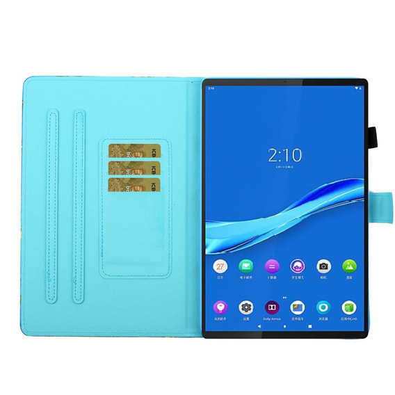 Etui do Lenovo Tab M10 Plus TB-X606F, z klapką, tiger