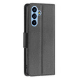 Etui z klapką do Samsung Galaxy A54 5G, Wallet Litchi Magnet, czarne