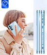 Etui do Samsung Galaxy A54 5G, Electro heart, niebieskie + 2x Szkło 9H