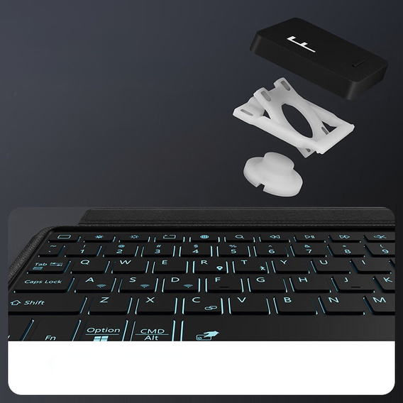 Etui z klawiaturą do Lenovo Tab 10.1" TB311FU, czarne