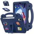 Etui do iPad mini 8.3" 2021 (6 gen.) / iPad mini 8.3" 2024 (7 gen.), Cute Patterns, z podstawką, granatowe