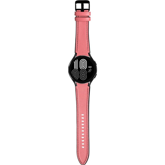 Pasek Skórzany do Samsung Galaxy Watch 4/5/6 40/42/43/44/45/46/47mm, Różowy