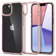 Etui Spigen do iPhone 13, Ultra Hybrid, różowe + szkło