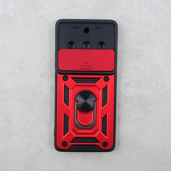 Etui pancerne do Realme 11 Pro 5G / 11 Pro+ 5G, CamShield Slide, czerwone