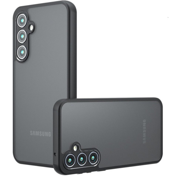 Etui do Samsung Galaxy S24, Fusion Hybrid, z ochroną aparatu, przezroczyste / czarne
