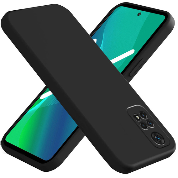 Zestaw Etui Silicone Lite do Xiaomi Redmi Note 11 / 11S, czarne + szkło
