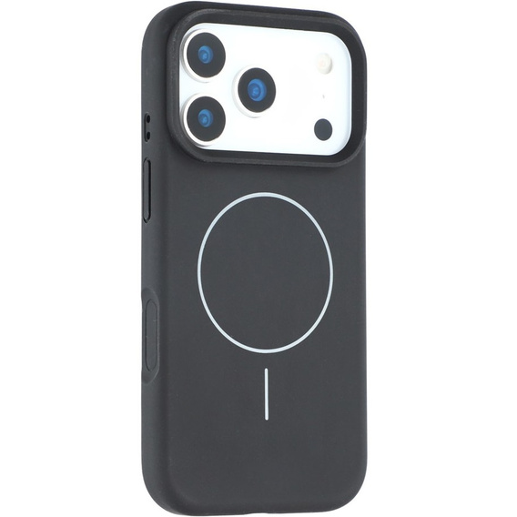 Etui silikonowe do iPhone 17 Pro, do MagSafe, antywstrząsowe, czarne