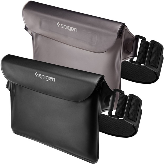 2x SPIGEN A620 Uniwersalna Wodoodporna Saszetka Waist Bag, Black