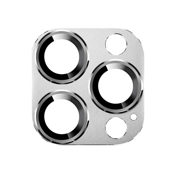 2x Szkło + szybka na aparat biała do iPhone 15 Pro, ERBORD Hartowane 9H/3D