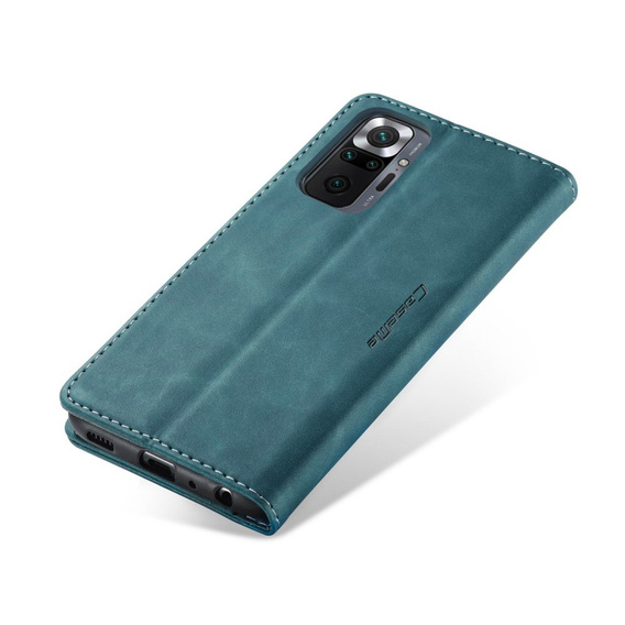 Etui CASEME do Xiaomi Redmi Note 10 Pro, Leather Wallet Case, niebieskie