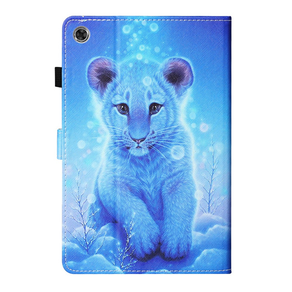 Etui do Lenovo Tab M10 Plus TB-X606F, z klapką, tiger