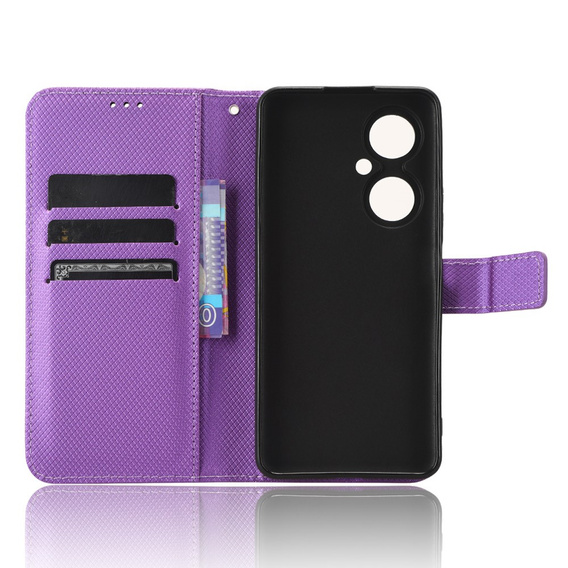 Etui z klapką do Huawei Nova 11i, Wallet Smart Magnet, fioletowe