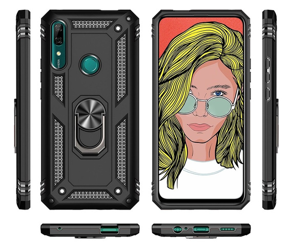Etui pancerne do Huawei P Smart Z, Nox Case Ring, czarne