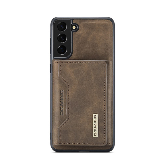 Etui do Samsung Galaxy S21 FE, DG.MING 2in1, kawowe