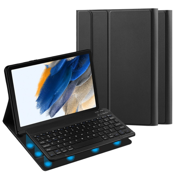 Etui z klawiaturą do Samsung Galaxy Tab A8 10.5, Leather Pen Slot, czarne