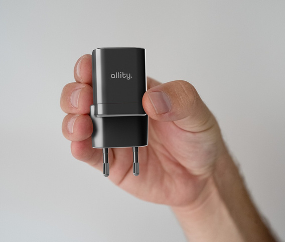 Allity ATC-01 – Ładowarka Sieciowa GaN 30W USB-C + USB-A - czarna