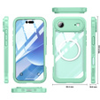 Etui do iPhone Air, Shockproof, ze szkłem, do MagSafe, zielone