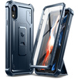 Etui pancerne do iPhone XR, Dexnor Full Body, granatowe