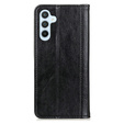 Etui do Samsung Galaxy A56 5G, Wallet Litchi Leather, czarne