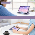 Etui Smartcase Hybrid do Samsung Galaxy Tab S6 Lite, z miejscem na rysik – fioletowe Marble