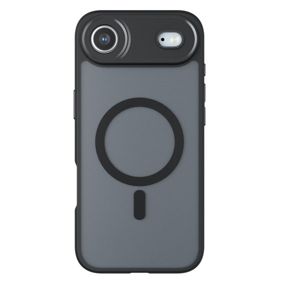 Etui matowe do iPhone 17 Air, do MagSafe, z ochroną aparatów, czarne