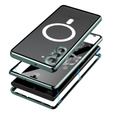Etui Magnetic Dual Glass MagSafe do Samsung Galaxy S24, zielone