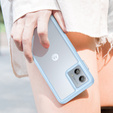 Etui do Motorola Moto G53 5G, Fusion Hybrid, przezroczyste / niebieskie