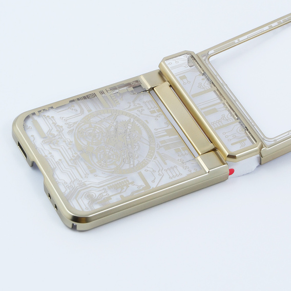 Etui do Samsung Galaxy Z Flip 5 5G, Mechanical Legend, złote