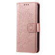 Etui z klapką do Oppo A17, Mandala, różowe rose gold