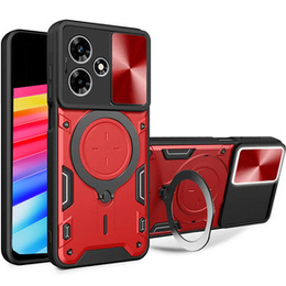 Etui pancerne do Infinix Hot 30 4G, CamShield Slide, czerwone