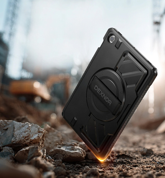 Etui Dexnor 360° z paskiem i uchwytem na rysik do Samsung Galaxy Tab A9+