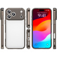 Etui silikonowe do iPhone 17 Pro Max, z twardym tyłem, przydymione czarne