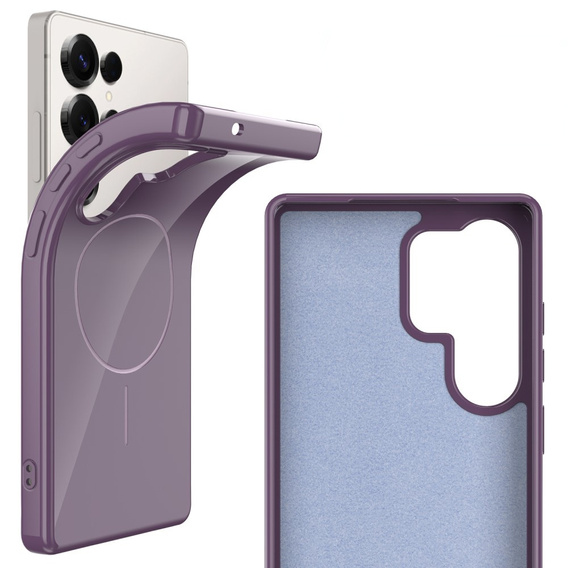 Etui do Samsung Galaxy S25 Ultra, magnetyczne z paskiem – fioletowe