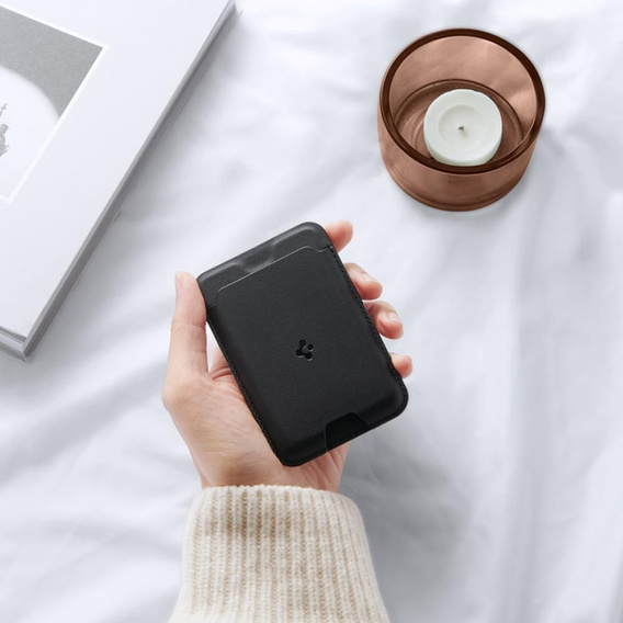 SPIGEN Valentinus MagSafe, Schowek na karty, Black