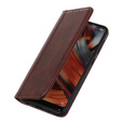 Etui z klapką do Xiaomi 15 Ultra, Split Leather, brązowe