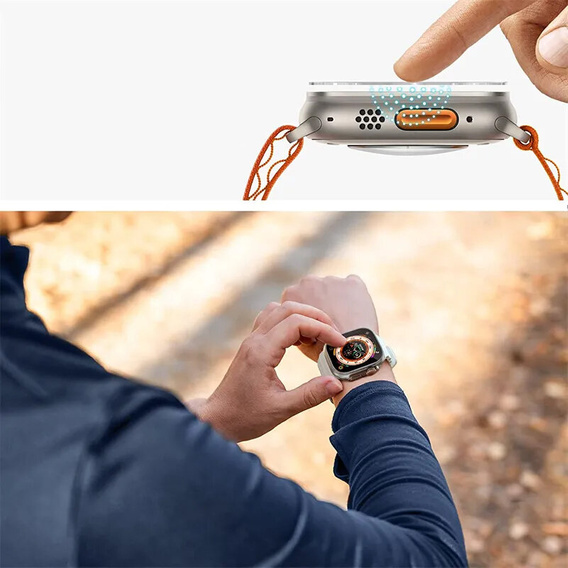 2x Szkło Hartowane z ramką do montażu ERBORD do Apple Watch Ultra 1/2/3 49mm