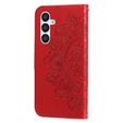 Etui z klapką do Samsung Galaxy A54 5G, Mandala, czerwone