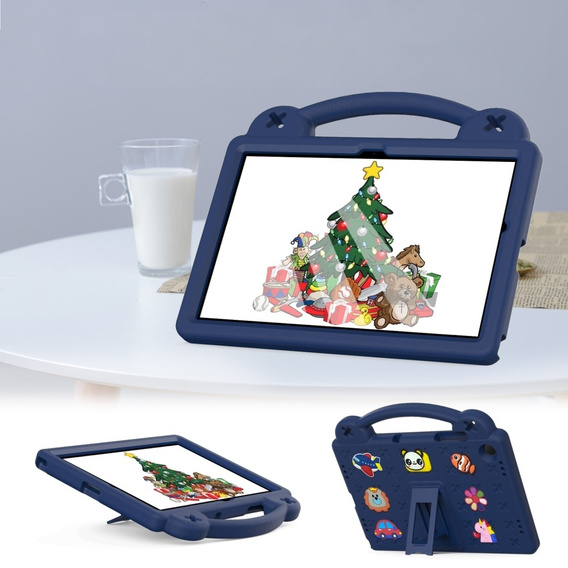 Etui do Samsung Galaxy Tab A9+, Cute Patterns, z podstawką, Granatowe