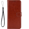 Etui z klapką do Honor 90, Crazy Horse Wallet, brązowe