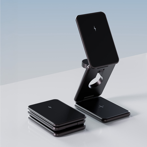 Allity AWC-230 22,5W 3w1 – Bezprzewodowa ładowarka dla iPhone, Apple Watch i AirPods - czarna